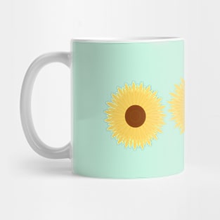 three happy sunflowers Mug